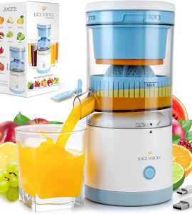 Kitchen Juice Vortex Lemon & Orange Juicer - Electric Citrus Squeezer & Presser - Rechargeable Juicer Machine - Wireless Portable Juicer