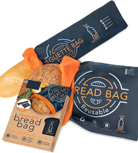 Linen Bread Bag - Reusable freezer bread bag for homemade bread