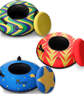 Inflatable Snow Tubes for Sledding Heavy Duty,Towable Snow Tube for Kids