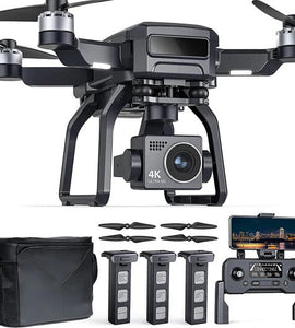 Foldable 4K Drone with Camera for Adults Beginners，3-Aix Gimbal，9800ft | 5GHz | FPV | Video Transmission Hover Hold