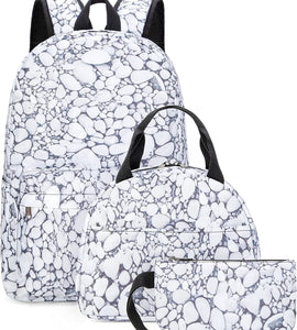 School Backpack Teens Girls Boys Kids School Book Bags with Lunch Box