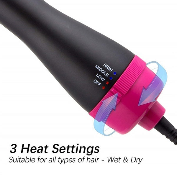 New 3-in-1 Hair Dryer & Hair Curler & Comb One-Step Hot Air Brush Electric Blow Dryer