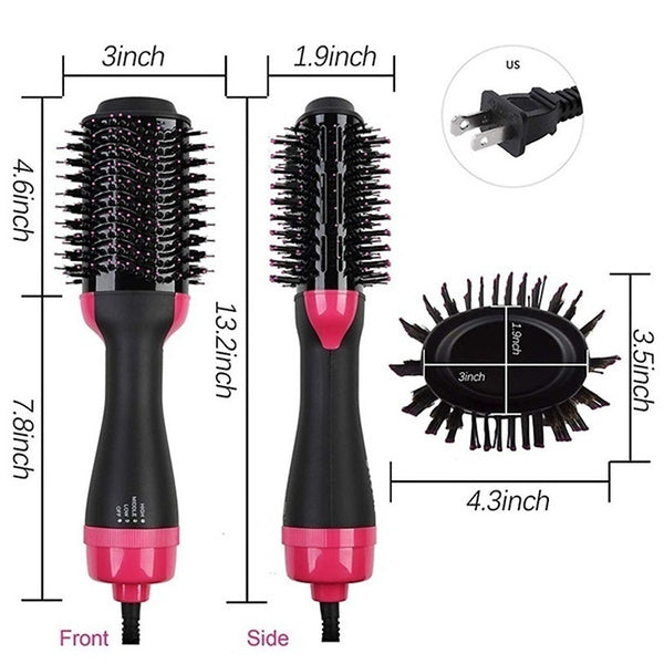 New 3-in-1 Hair Dryer & Hair Curler & Comb One-Step Hot Air Brush Electric Blow Dryer