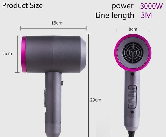 Thermostatic Hair Dryer with Negative Ion Technology