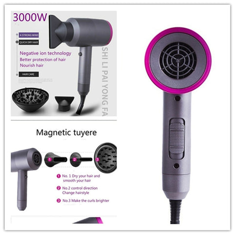 Thermostatic Hair Dryer with Negative Ion Technology