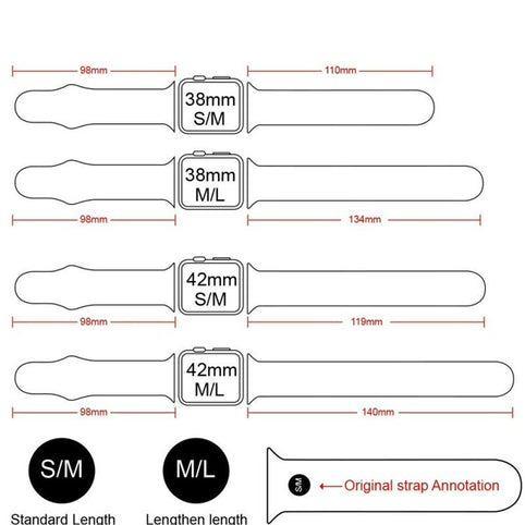 Silicone Strap For Apple Watch
