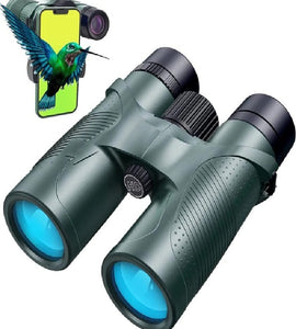 High Power Binoculars with BaK4 prisms, IPX7 Waterproof with Phone Adapter