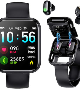 Smart Watch with Bluebooth Earbuds
