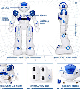 RC Robot Toy - Rechargeable, Hand Gesture Sensing, and More