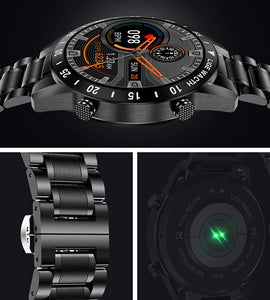 Men's Smart Watch with Stainless Steel Band