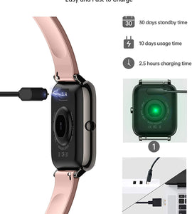 Smartwatch with Blood Pressure, Blood Oxygen Monitor and Fitness Tracker