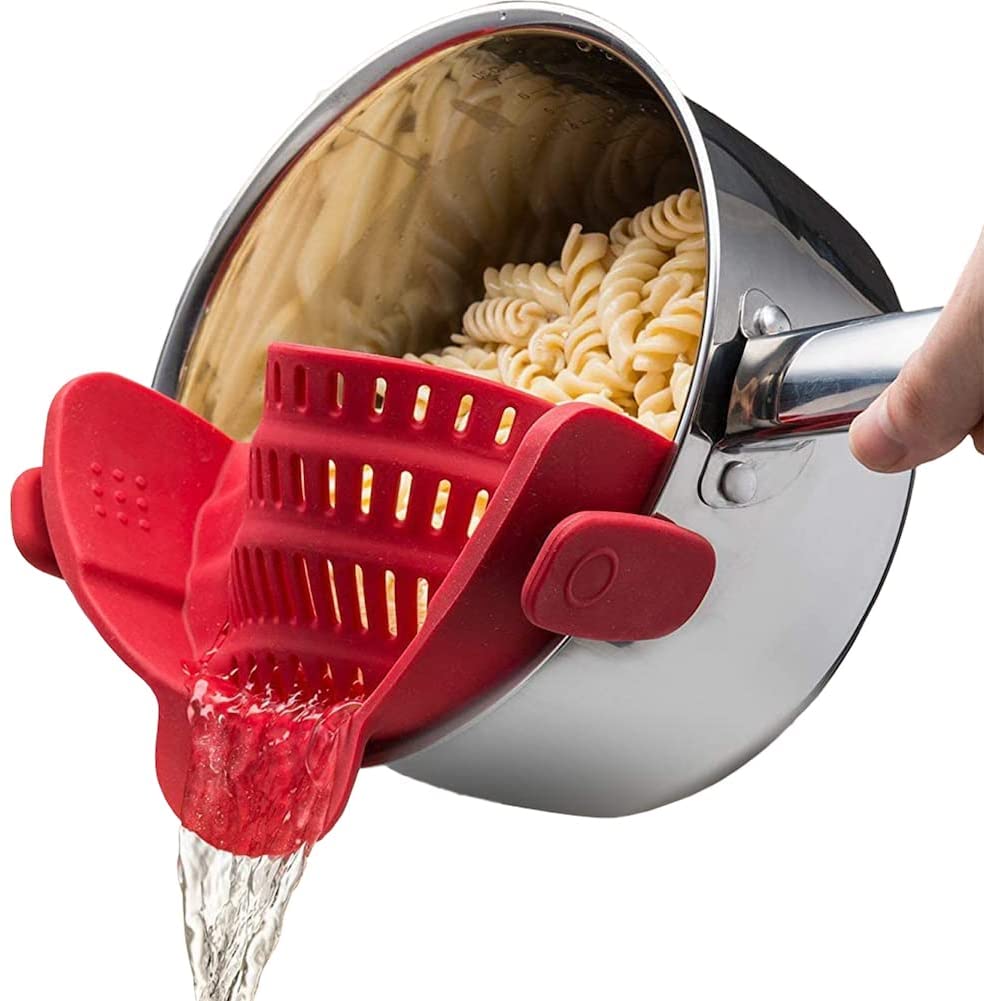 Pot Strainer and Pasta Strainer - Strainer for Pots, Pans, and Bowls