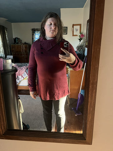 Women's Long Sleeve Cowl Neck Sweater