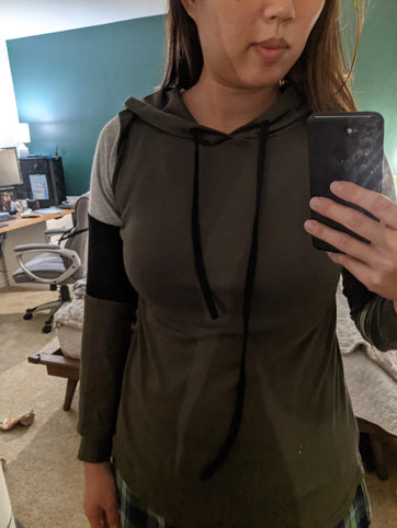 PINKMSTYLE Womens Color Block Hoodie Sweatshirts