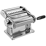 Pasta Maker Machine, Manual Hand Press, Adjustable Thickness Settings