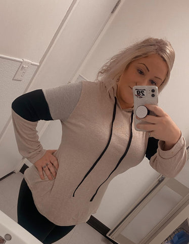 PINKMSTYLE Womens Color Block Hoodie Sweatshirts
