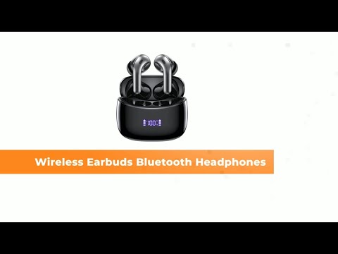 Wireless Earbuds Bluetooth Headphones 60H Playtime Ear Buds with LED Power Display Charging Case