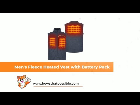 Men's Fleece Heated Vest with Battery Pack