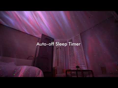 Projector for Bedroom, Bluetooth Speaker and White Noise Aurora Projector
