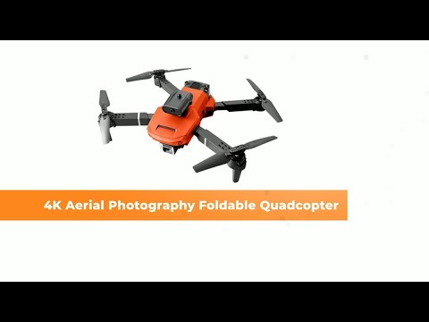 Foldable Quadcopter 4-Sided Obstacle Avoidance Drone Mobile Phone Remote Control Dual Camera Beauty Function E100 Aircraft Toy (Orange)