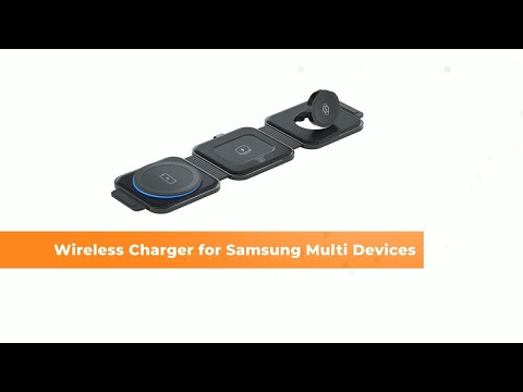 Wireless Charger for Samsung Multi Devices, Foldable 3 in 1 Fast Travel Charging Pad/Station/Dock Compatible