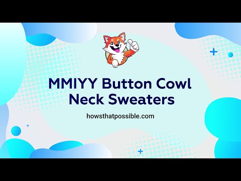 MMIYY Button Cowl Neck Sweaters for Women