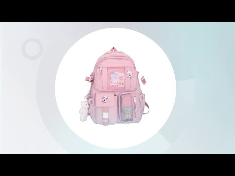 School Supplies Laptop Bookbag, School and College Accessories (Pink)