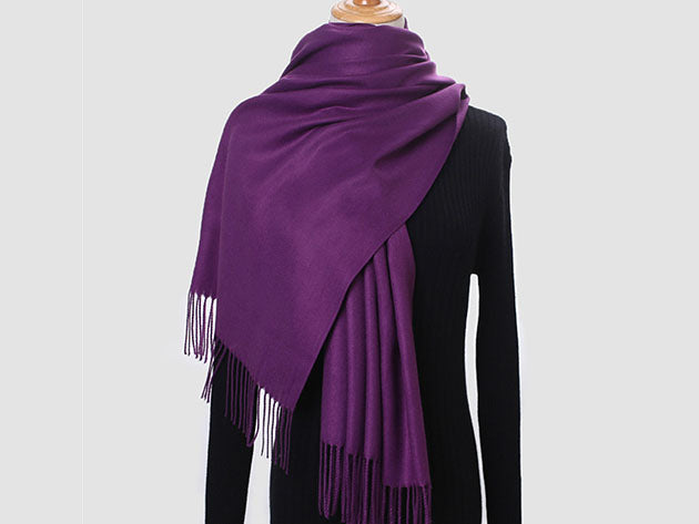 Winter Super Soft Luxurious Cashmere Scarf | Feel Knit Large Plaid Scarf for Women's